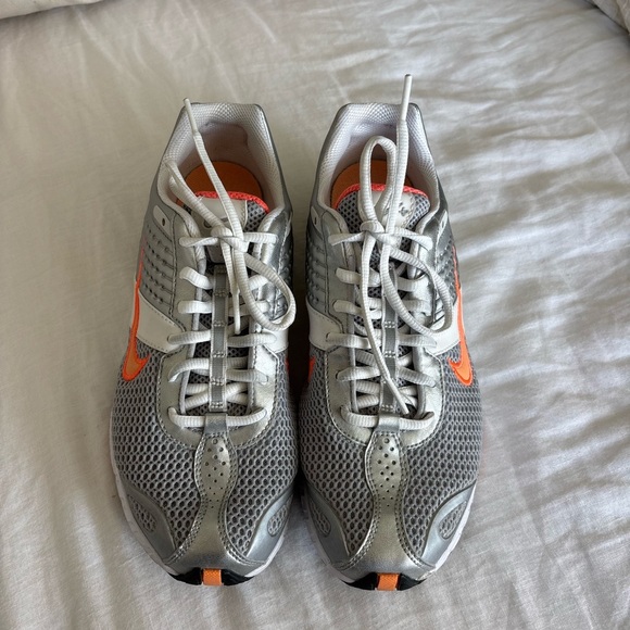 Nike Metallic Silver and Bright Orange Everyday Sneakers - Picture 4 of 5